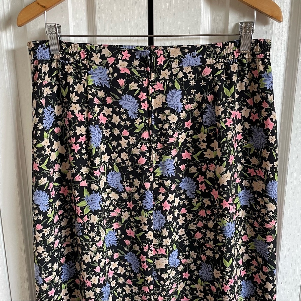 Sag Harbor Long Floral Skirt Women’s M Petite Boho Cottagecore Cabin Earthy EUC - Picture 6 of 13